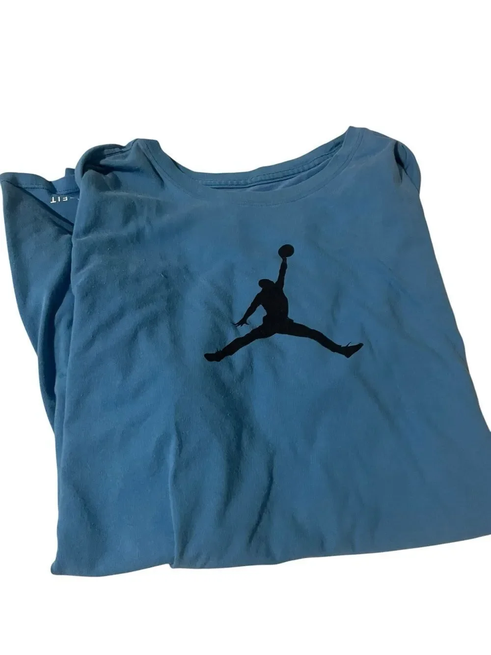 Nike dri-fit size CL Jordan Teal Blue Tee with Black Jumpman